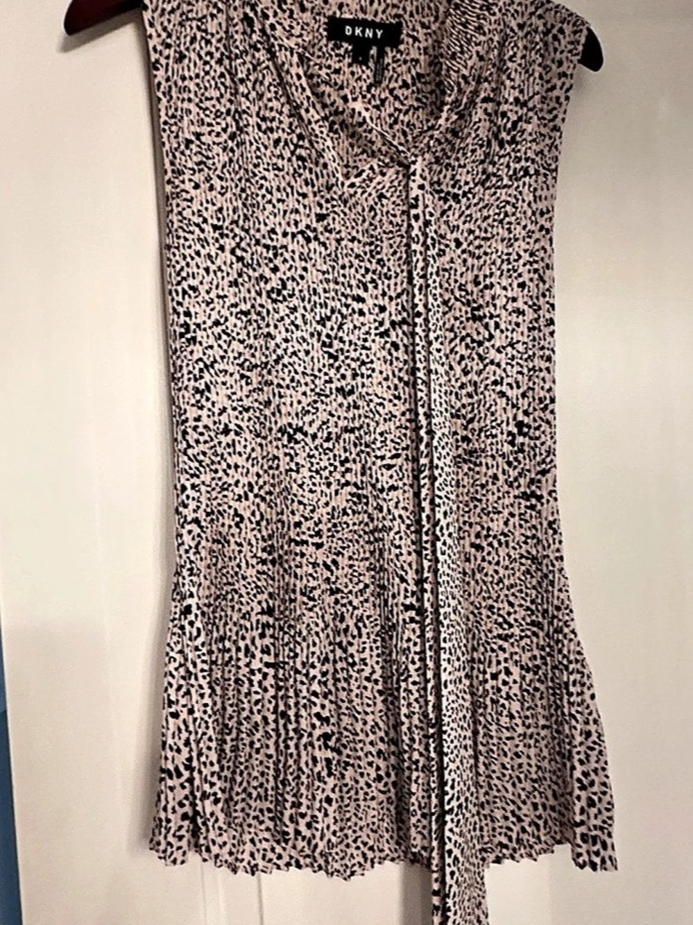 DKNY Animal Print Mini Dress in Pink & Black Size Small